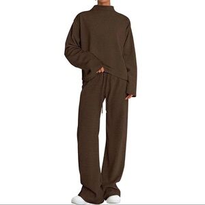 Pretty Garden Mock Neck Matching Set